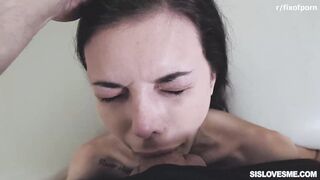 Oral Creampie: Making stepsis gag #4