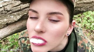 Oral Creampie: Army Girl Swallows #4